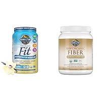 Garden of Life Raw Organic Fit Vegan Protein Powder Vanilla with Fiber Supplement, 30 Servings, 9g Fiber, 28g Protein, 15 Superfoods
