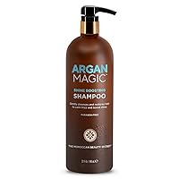 Argan Magic Shine Boosting Shampoo - Gently Cleanses and Restores Hair to Calm Frizz and Boost Shine | Made in USA, Paraben Free, Cruelty Free (1 Pack)