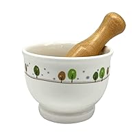 Ceramic Mortar Grinder and Pestle for Spices, Seasonings, Pastes, Pestos and Guacamole Korea