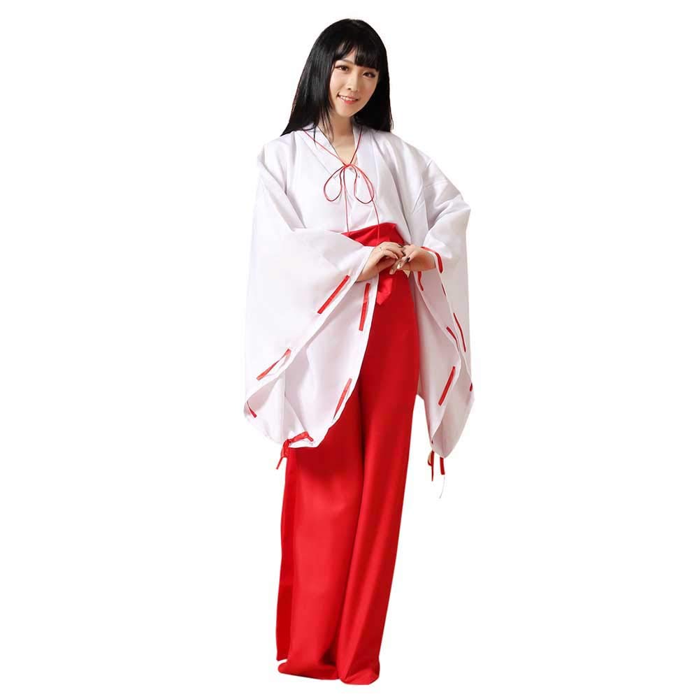 Mua Women's White Kimono Red Hakama Pants Outfit Japanese Anime Kikyo Miko  Kimono Cosplay Halloween Witch Costume trên Amazon Mỹ chính hãng 2023 |  Giaonhan247