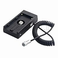 BMPCC 4K Blackmagic Cinema Camera 4K DC 12V Power Supply Mount Plate Adapter for Sony NP-F970 F960 F770 F750 F570 F550 Battery (Coiled Cable)