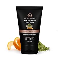 The Man Company Anti-Pollution Face Wash - 75ml | Removes Dirt & Impurities | Fights Blackheads, Whiteheads, Dark Spots, Acne & Pimples | Enriched with Orange Peel & Matcha