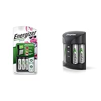 Energizer Rechargeable AA and AAA Battery Charger Bundle with NiMH Rechargeable Batteries