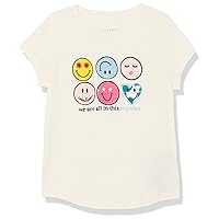 Girls' Short Sleeve Legacy T-Shirt with Fun Graphic Design, Cotton Tee with Tagless Interior