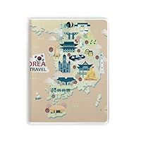 Travelling in Korea Art Deco Gift Fashion Notebook Gum Cover Diary Soft Cover Journal