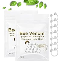 Bee Venom Lymphatic Drainage Nose Ring,Can Speed Up Basal Metabolic Rate and Bee Vitality (2Bags/14pcs)