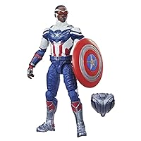 Avengers Hasbro Marvel Legends Series 6-inch Action Figure Toy Captain America: Sam Wilson Premium Design and 2 Accessories, for Kids Age 4 and Up