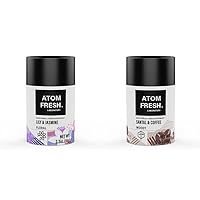 Atom Fresh Lab Natural Deodorant Bundle Set 2PCS (Lily & Jasmine, Santal Coffee)