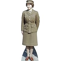 H10216 Queen Elizabeth II Auxiliary Territorial Service Military Uniform 1945 Cardboard Cutout Standup