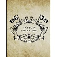 Tattoo notebook: Tattoo ideas sketchbook - Drawing and doodling journal for ink designs - Cream paper - 100 pages