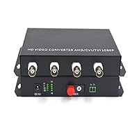 4 Channels Coaxial HD Video Over Fiber Optic Media Converters - for 1080p 960p 720p CVI TVI AHD HD Camera (Without RS485 Data)