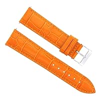Ewatchparts 20MM LEATHER BAND STRAP COMPATIBLE WITH OMEGA SEAMASTER PLANET OCEAN SPEEDMASTER ORANGE