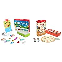 Osmo - Coding Starter Kit for iPad Plus Pizza Co.- 3 Educational Learning Games - Ages 5-12+ - Learn to Code, Coding Basics, Coding Puzzles, Communication Skills & Math - STEM Toy (iPad Base Included)