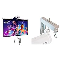 Elite Screens Spectrum2, 100-inch 16:9, 12-inch Drop, Electric Motorized Drop Down Projection Projector Screen, SPM100H-E12 & 6