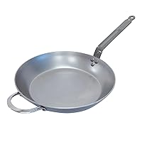 de Buyer MINERAL B Carbon Steel Fry Pan - 12.5” - Ideal for Searing, Sauteing & Reheating - Naturally Nonstick - Made in France