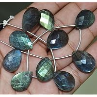 Flashy Labradorite Pear Faceted 8