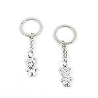 10 Pieces Keyring Keychain Keytag Key Ring Chain Tag Door Car Wholesale Jewelry Making Charms T4GV5 Teddy Bear