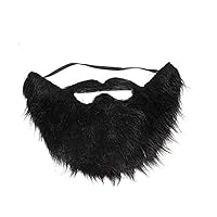 Fake Beard and Mustache,Halloween Costume Party Festival Supplies (Black)