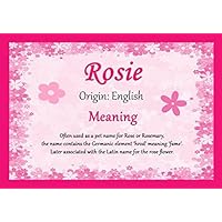 Rosie Personalized Name Meaning Certificate