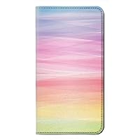 RW3507 Colorful Rainbow Pastel PU Leather Flip Case Cover for Samsung Galaxy A32 5G