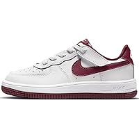 Nike Force 1 Low EasyOn Little Kids' Shoes (FN0237-105, White/Team Red) Size 12