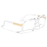 Gazelle Emcee Oversized Square Sunglasses w/Clear Lenses