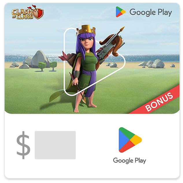 Google Play gift code - Email Delivery. Get $2 off your Clash of Clans purchase when you buy a Play gift card of $10 or more (US only)