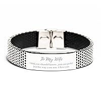 to My Wife You are Perfect Just The Way You are Stainless Steel Bracelet, Mother's Day, Father's Day, for Wife, Funny Gifts for Wife, Valentines Graduation Birthday Gifts for Wife