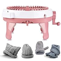 Tyiagle Knitting Machines 48 Needles Spinning for Beginner Adults & Kids Smart Knitting Weaving Loom with Row Counter Crochet Machine for Sock Hat Scarf Knitting & Crochet Supplies (48needles)