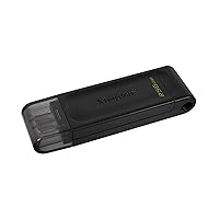 Kingston DataTraveler 70 256GB USB-C Flash Drive | USB 3.2 Gen 1 | DT70/256GB, Black