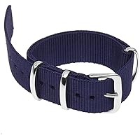 with 18mm Nylon Watch Strap Band Wristwatch Watch Strap – Dark Blue Fashion