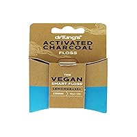 Vegan Activated Charcoal Floss, Natural Lemongrass Flavor Dental Floss 1 Pack