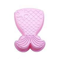 Mermaid Cake Pan with Silicone Mermaid Tail Mold, Nonstick, Microwave Safe, Dishwasher Safe, -40°F to 446°F, 1 Piece, Blue/Green/Pink