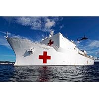 An MH-60S Seahawk departs the US Military Sealift Command Hospital ship USNS Mercy Poster Print by Stocktrek Images (17 x 11)