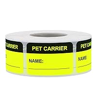 Pet Carrier Veterinary Labels 1 x 1.5 Inch 500 Total Stickers