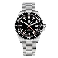 San Martin SN0136 Enamel Dial NH34 Stainless Steel Diver GMT Watch Automatic Mechanical Sapphire Luxury Men Watches