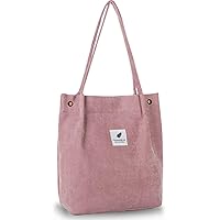 Corduroy Tote Bag for Women-Cute Canvas Bag for girls-Purse for ladies-Shoulder Bag with Inner Pocket for travel