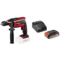 Einhell Power X-Change 18V Cordless Impact Drill with Battery and Charger - 2-in-1 Drill and Hammer Drill for Wood, Cement and Metal - TC-ID 18 Li Percussion Drill Set