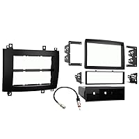 Compatible with Cadillac CTS V 2003 2004 2005 2006 2007 Single Double DIN Stereo Radio Install Dash Kit Black