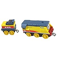 Fisher-Price Replacement Parts for Thomas and Friends Train Set - GRF01 ~ All Around Sodor Deluxe ~ Replacement Yellow Engine Rebecca with Tender Coal Car