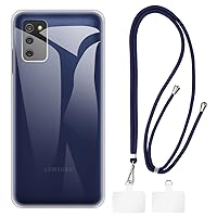 Samsung Galaxy A03S Indian Version Case + Universal Mobile Phone Lanyards, Neck/Crossbody Soft Strap Silicone TPU Cover Bumper Shell for Samsung Galaxy A03S Indian Version (6.5”)