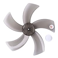 Household Plastic Five-Leave Fan Blade for 16 inch Standing Pedestal Fan Table Fanner General Accessories Black One Size