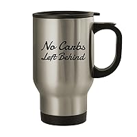 No Carbs Left Behind - Stainless Steel 14oz Travel Mug, Silver