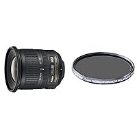 Nikon AF-S DX NIKKOR 10-24mm f/3.5-4.5G ED Zoom Lens with Auto Focus for Nikon DSLR Cameras with Tiffen 77mm Polarizer Filter