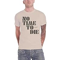 James Bond 007 T Shirt No Time To Die Movie Logo Official Mens Natural