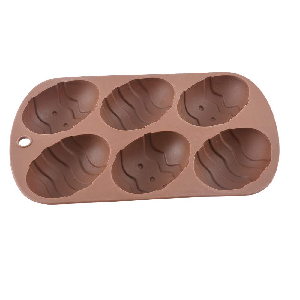 Easter Egg Molds, 3D Dinosaur Egg Chocolate Mold Giant Ostrich Egg Chocolate Cake Fondant Mould Baking Sugar Craft Decorating Mold Tool (brown)