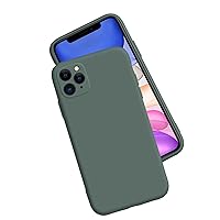 iBetterLife iPhone 11 Pro Max Case, Slim Drop Protection Liquid Silicone Case for iPhone 11 Pro Max 6.5 Inch, Shockproof Full Body Covered with Camera Lens Protector, Microfiber Lining, Forest Green