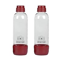 DrinkMate Carbonation Bottles (Twin-Pack) (1L, Red)