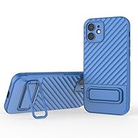 Protective Flip Cases Ultra Slim Case Compatible with iPhone 12 Protection Phone Case Thin Cover Rubber Lightweight Anti-Scratch Shockproof Case w Wireless Charging Phone Case Case Cover ( Color : Blu