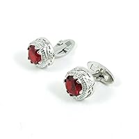 Cufflinks Cuff Links Fashion Mens Boys Jewelry Wedding Party Favors Gift MWC078 Red Crystal Hollow
